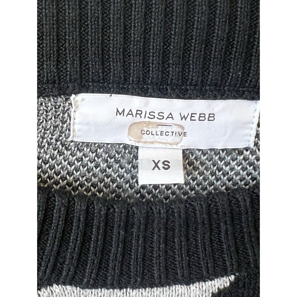 Marissa Webb Camo Sweater Black Grey Cropped Streetwear Urban, Size XS Oversized - Picture 5 of 8